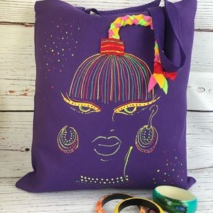 Hand painted tote bag